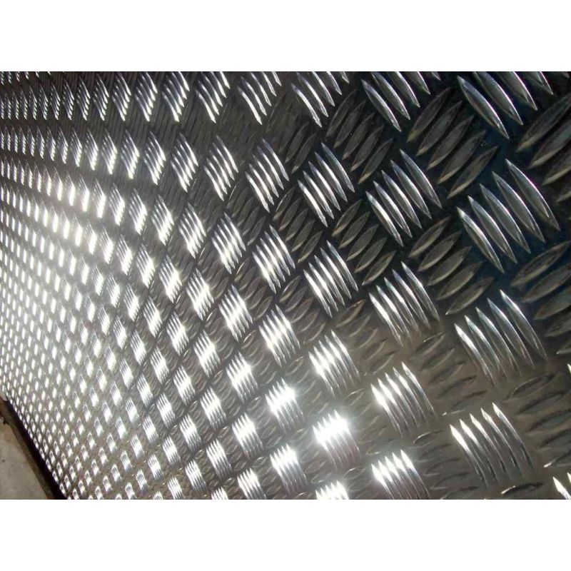 Aluminium geribbeld plaat 1,5/2 mm - 5/6,5 mm Alu te kiezen Aluminium geribbeld plaat Quintetplaat op maat gesneden Fijne plaat