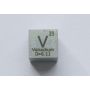 Vanadium V Metaal Kubus 10x10mm gepolijst 99,9% Zuiverheid kubus