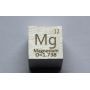 Magnesium Mg metaal kubus 10x10mm gepolijst 99,95% zuiverheid kubus