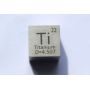 Titan Ti Metaal Kubus 10x10mm gepolijst 99,5% Zuiverheid kubus