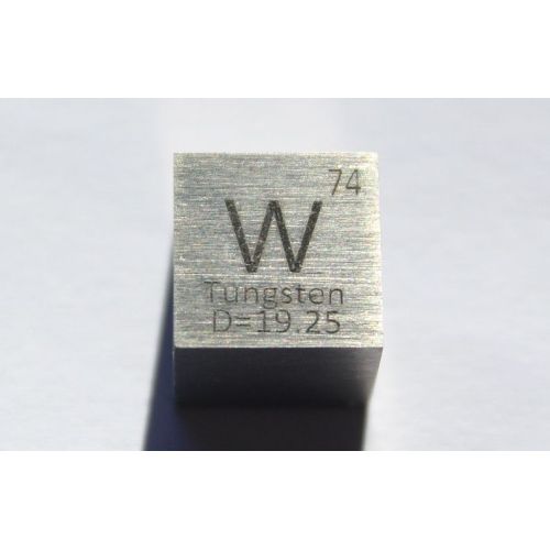 Wolfraam W metalen kubus 10x10mm gepolijst 99,95% zuiverheid kubus
