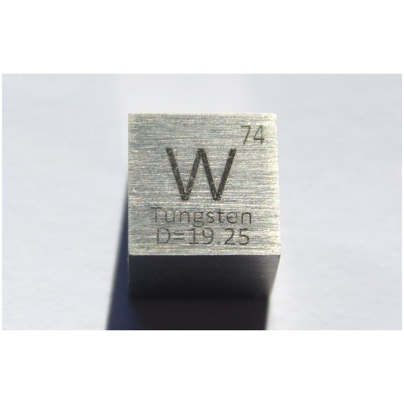 Wolfraam W metalen kubus 10x10mm gepolijst 99,95% zuiverheid kubus