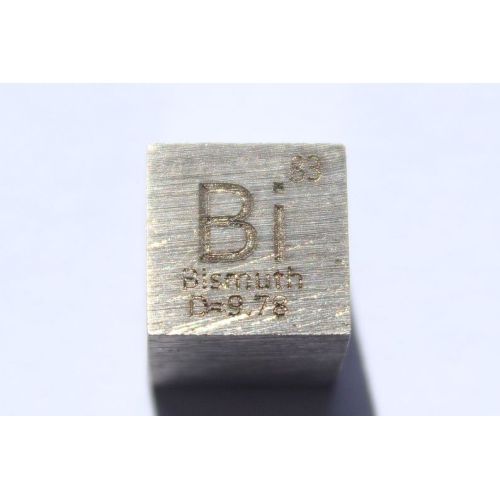 Bismut bimetaal kubus 10x10mm gepolijst 99,99% zuiverheid kubus