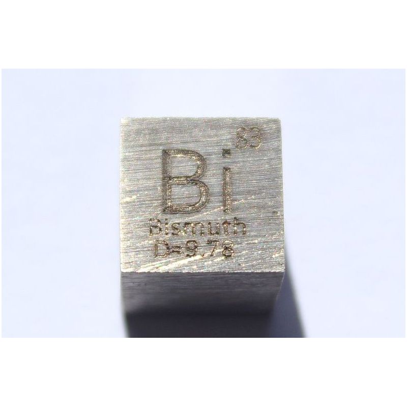 Bismut Bi Metaal Kubus 10x10mm gepolijst 99,99% Zuiverheid kubus