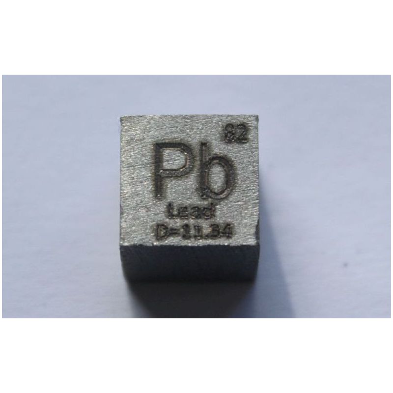 Lood Pb metalen kubus 10x10mm gepolijst 99,99% zuiverheid kubus
