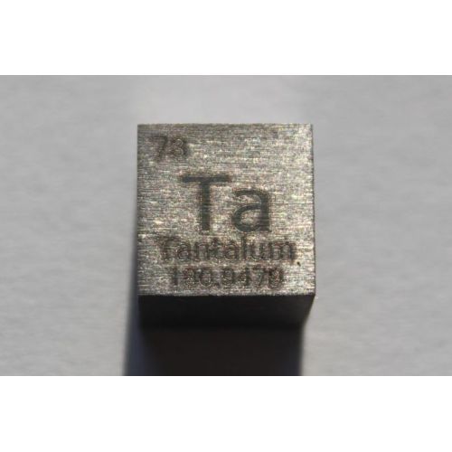 Tantaal Ta Metaal Kubus 10x10mm gepolijst 99,9% Zuiverheid kubus