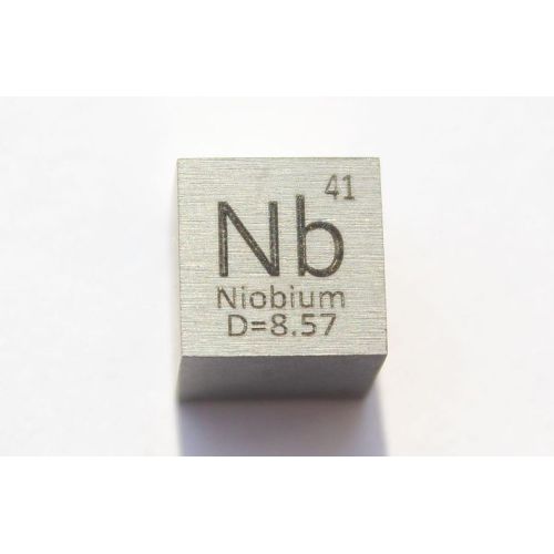 Niob Nb Metaal Kubus 10x10mm gepolijst 99,95% Zuiverheid Niobium kubus
