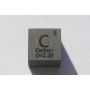 Koolstof C metaal kubus 10x10mm gepolijst 99,9% zuiverheid kubus