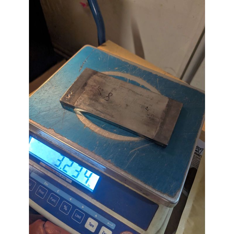 Rhenium-wolfraam platen 3,234 kg rhenium 96 %, wolfraam 3,8 %